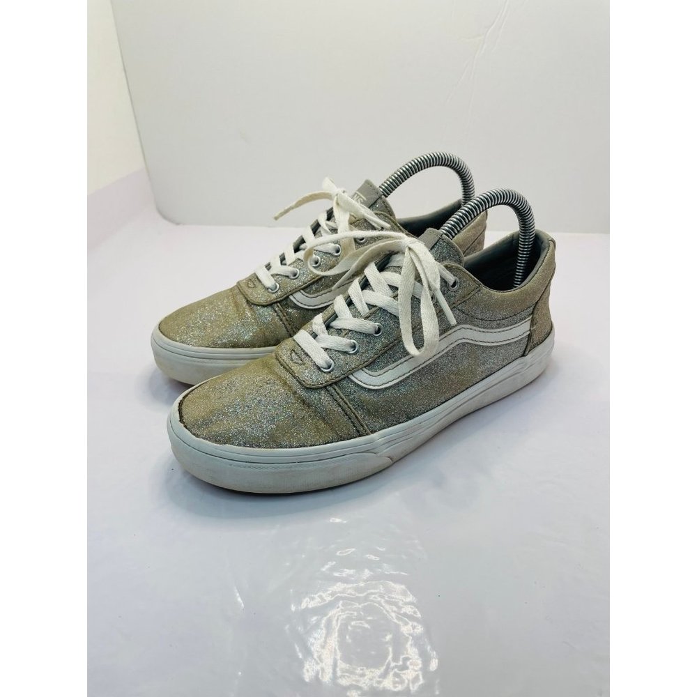 Vans Glitter Sparkle Shoes Juniors/Womens Size 5 Silver